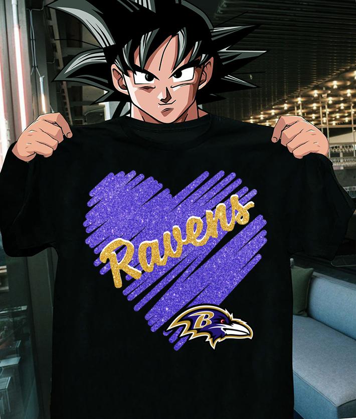 Hot Love baltimore ravens football team heart diamond t-shirt