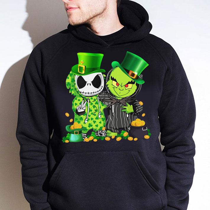 St Patrick’s Day Baby Jack Skellington and Baby Grinch t-shirt