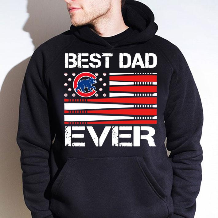 Chicago Cubs Best Dad Ever American Flag Happy Fathers Day t-shirt