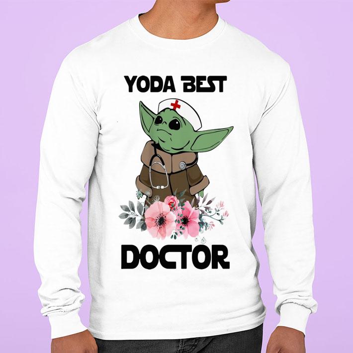 Baby Yoda Best Doctor flowers Star Wars t-shirt