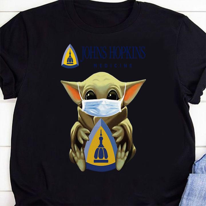 Baby Yoda Hug Johns Hopkins Medicine Covid 19 t-shirt 56 Clothing