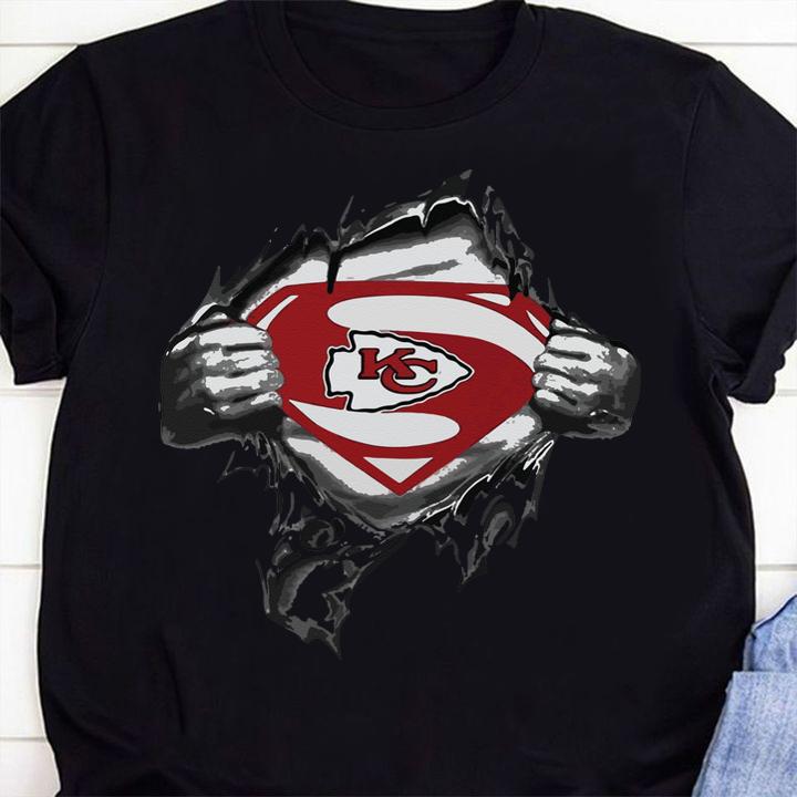 Kansas City Chiefs Insides Me Superman Logo t-shirt 1 Clothing, Fashion Week