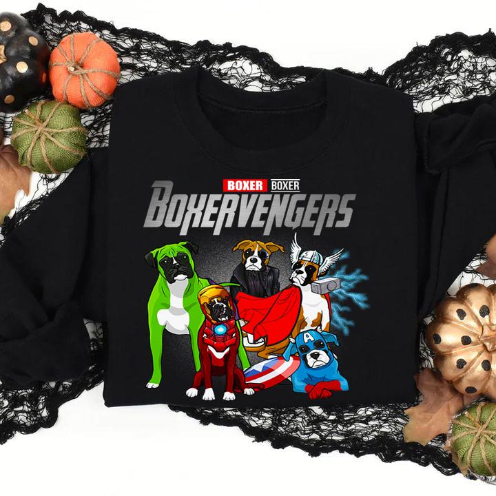 Boxer Boxervengers shirt, Marvel Avengers t-shirt