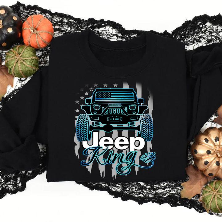 Backside king Couple Shirts King And Queen Jeep Queen t-shirt