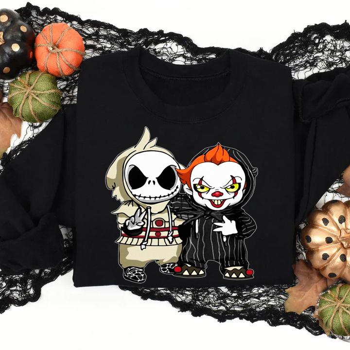 Awesome Baby Jack Skellington and Pennywise t-shirt