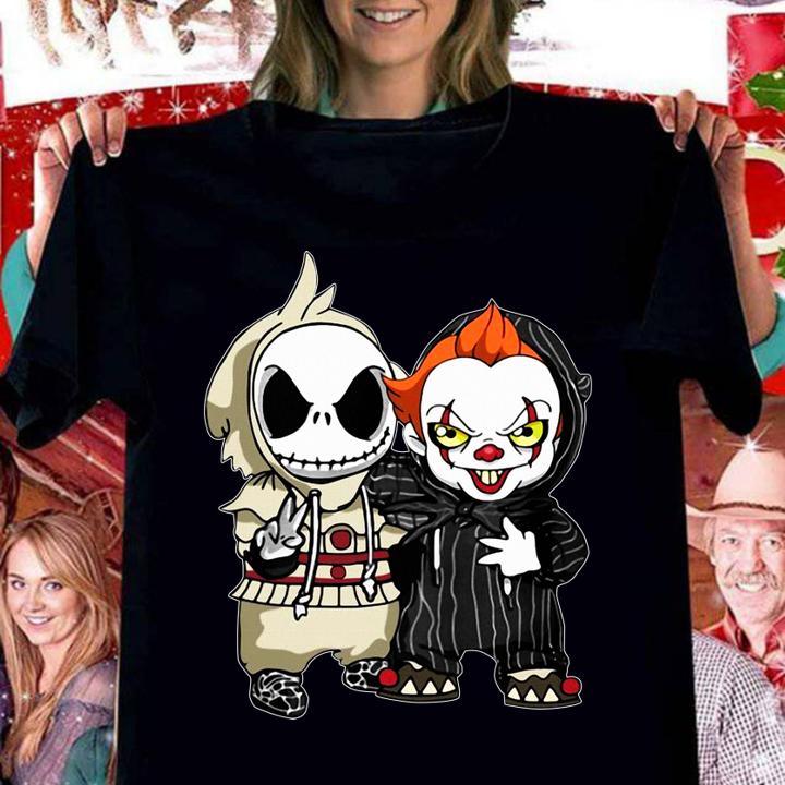 Awesome Baby Jack Skellington and Pennywise t-shirt