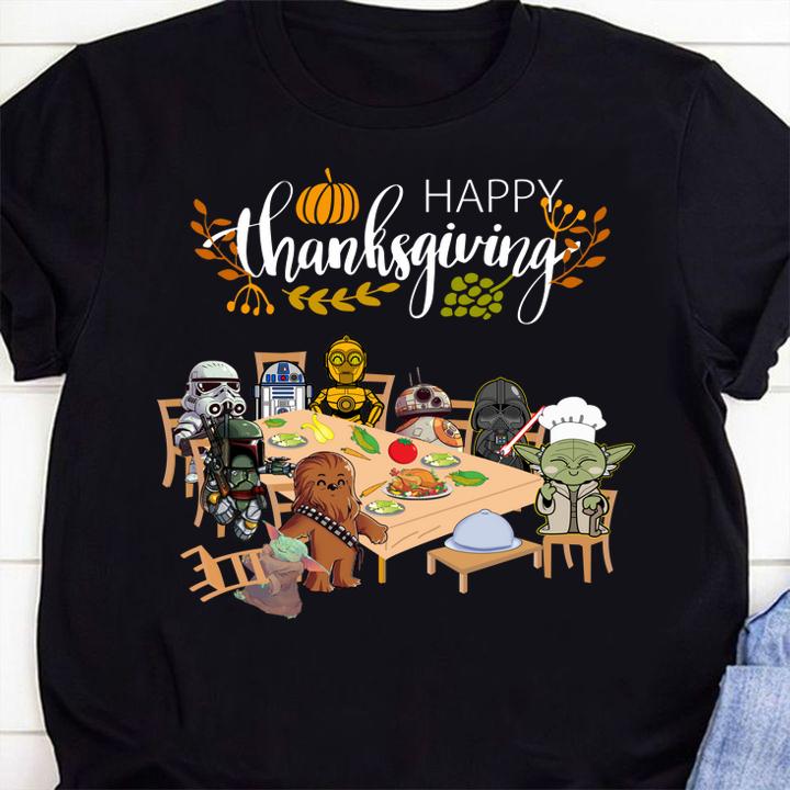 Star Wars Happy Thanksgiving t-shirt 1 Clothing, Fashion Week