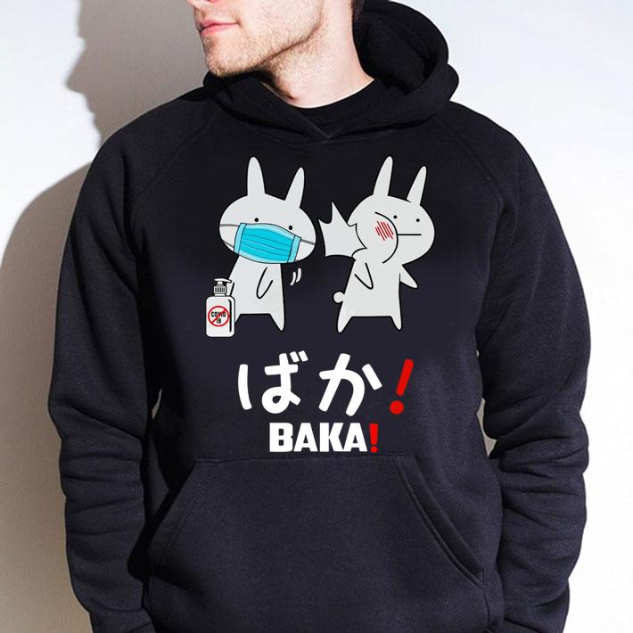 Funny Anime Baka Rabbit Slap Coronavirus t-shirt
