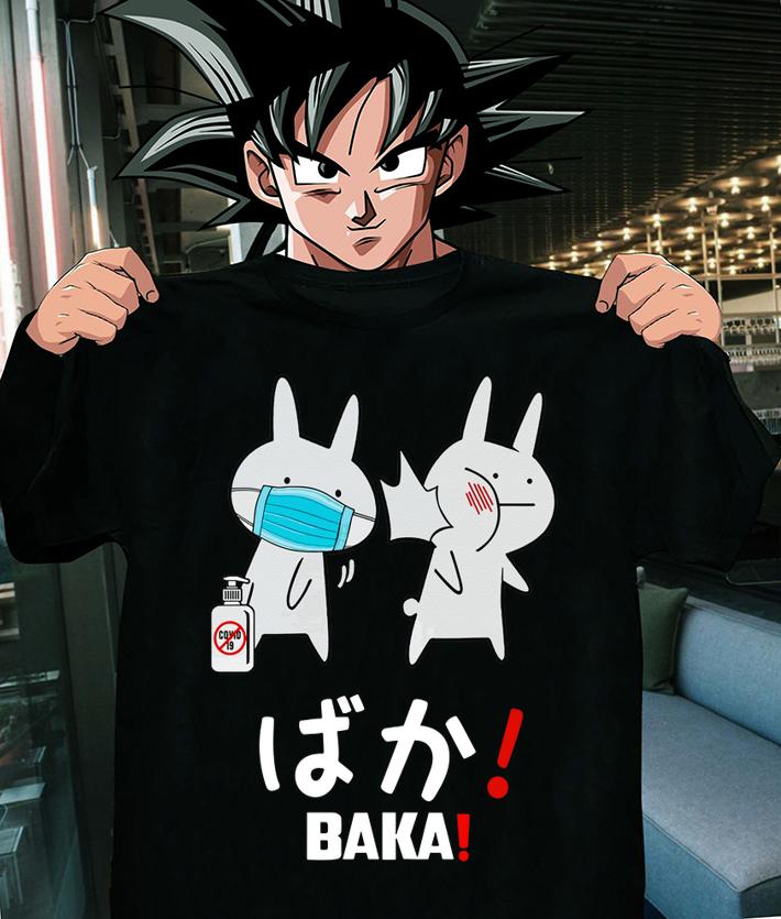 Funny Anime Baka Rabbit Slap Coronavirus t-shirt