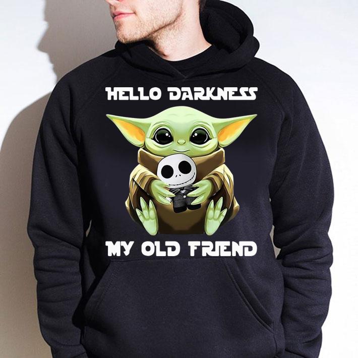 Star Wars Baby Yoda Hug Jack Skellington Hello Darkness My Old Friend t-shirt