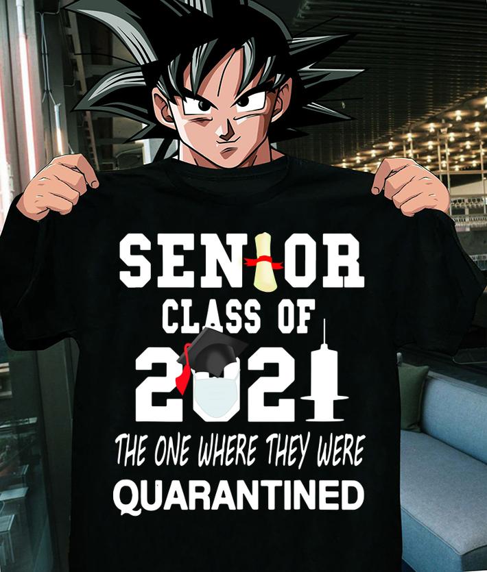 Class Of 2021 Senior The One Where They Quarantine Graduation Grad t-shirt