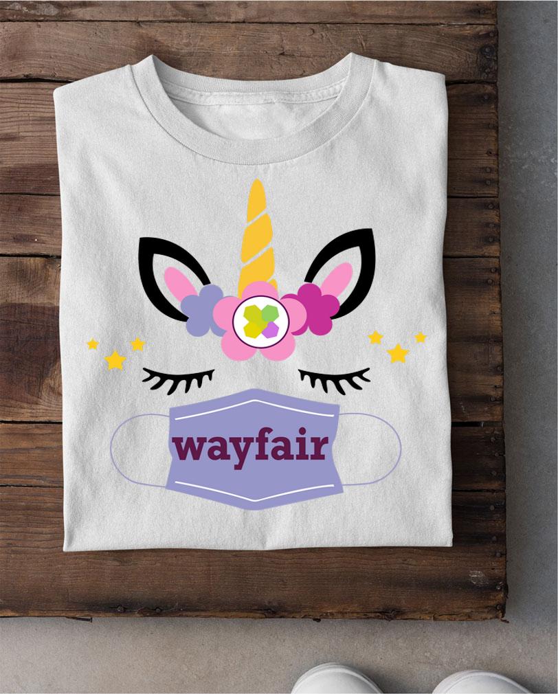 Unicorn Eyelash Wayfair Flower t-shirt