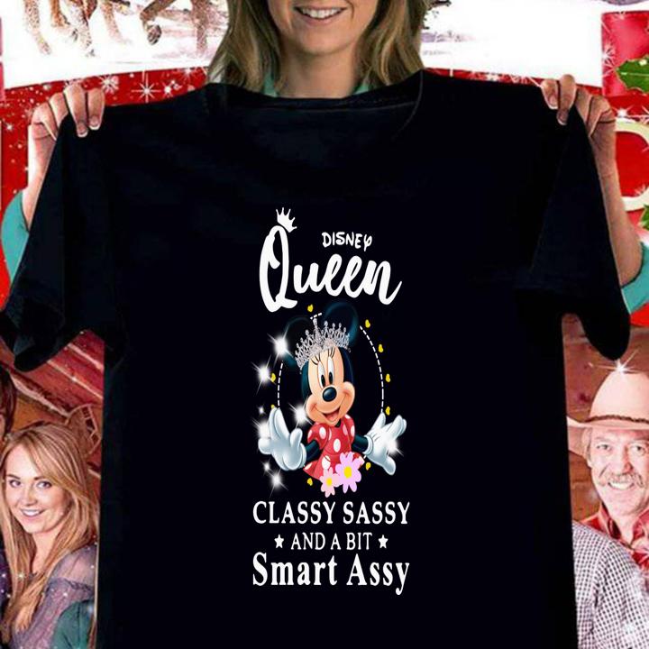 Minnie Mouse Disney Queen Classy Sassy And A Bit Smart Assy t-shirt