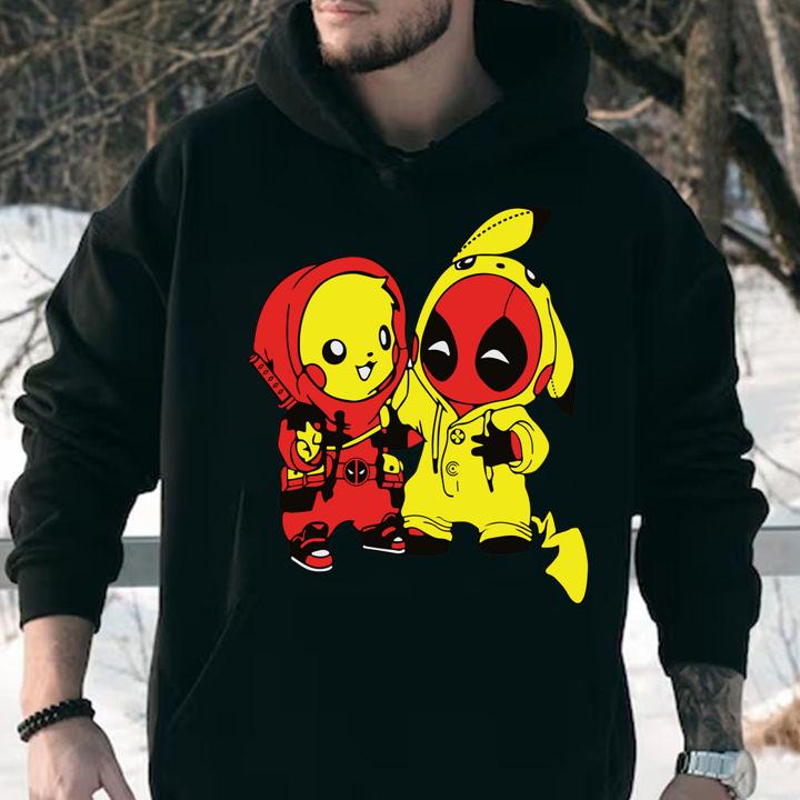 Pikapool Cute Pikachu Chibi Deadpool t-shirt