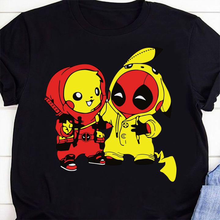 Pikapool Cute Pikachu Chibi Deadpool t-shirt 64 Gameofthronesteeshirt News