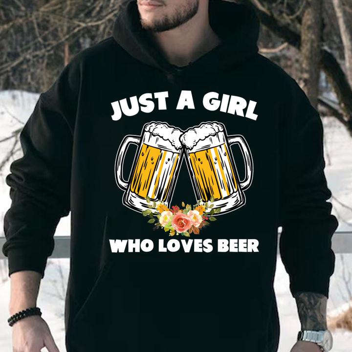Womens Just A Girl Who Loves Beer Beer Lover t-shirt