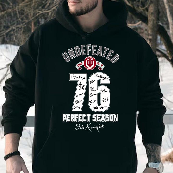 Indiana Hoosiers 1976 Undefeated Indiana University Perfect Season signatures t-shirt