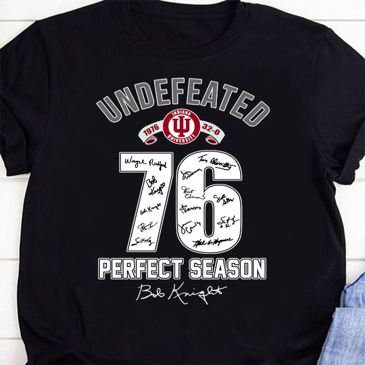 Indiana Hoosiers 1976 Undefeated Indiana University Perfect Season signatures t-shirt 1 Clothing, Gameofthronesteeshirt News