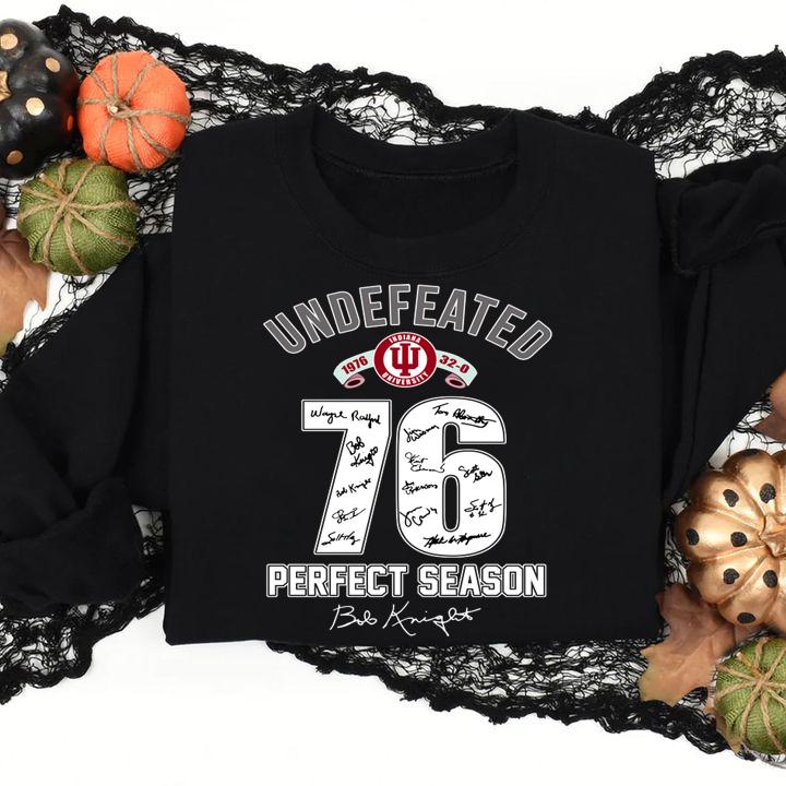 Indiana Hoosiers 1976 Undefeated Indiana University Perfect Season signatures t-shirt