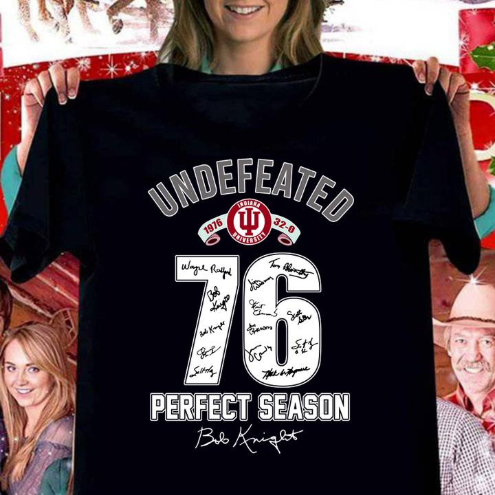 Indiana Hoosiers 1976 Undefeated Indiana University Perfect Season signatures t-shirt