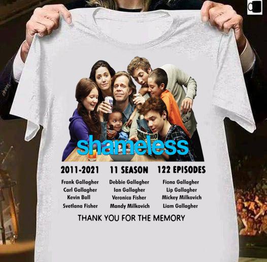 Shameless 2011-2021 11 season 122 episodes thank you for the memory t-shirt 22 Gameofthronesteeshirt News