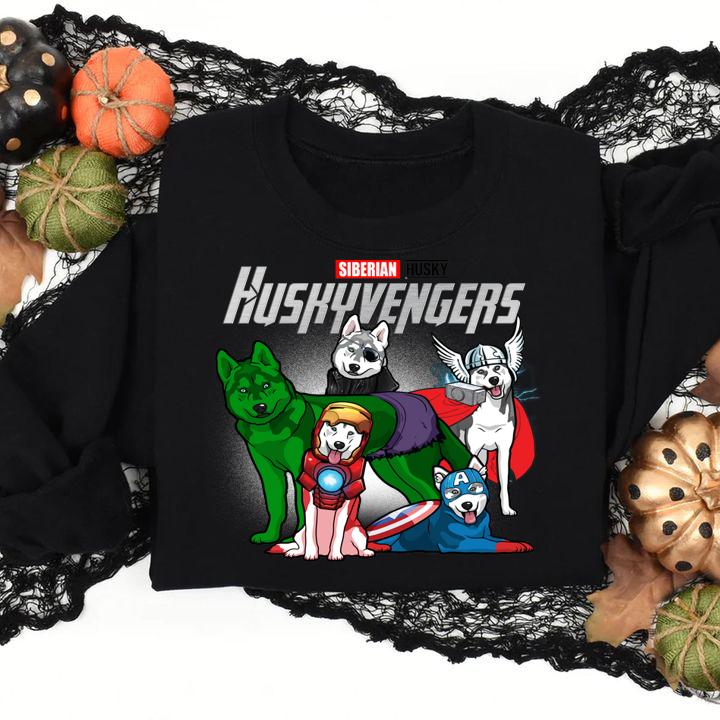 Siberian Husky Huskyvengers Marvel Avengers Endgame t-shirt