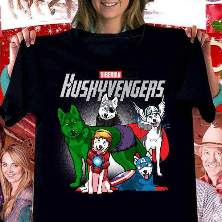 Siberian Husky Huskyvengers Marvel Avengers Endgame t-shirt