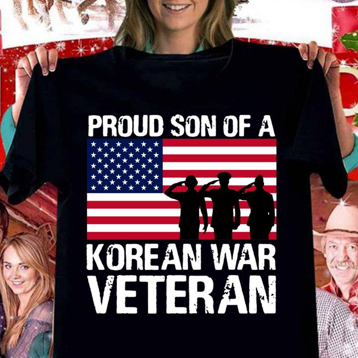 Proud Son Of A Korean War Veteran Military Family t-shirt