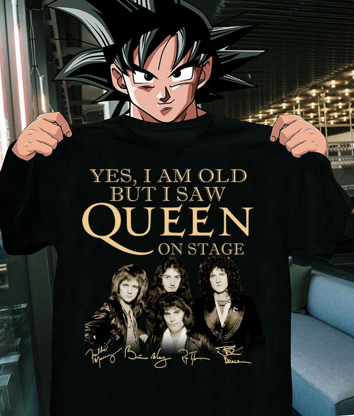 Yes I Am Old But I Saw Queen Band Member On Stage Signatures t-shirt