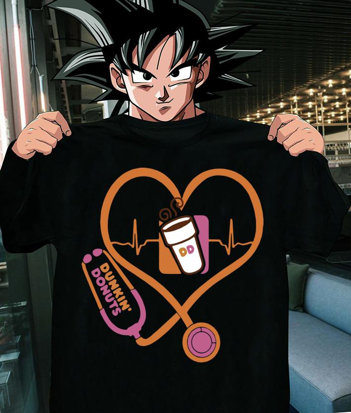 Nurse Stethoscope Dunkin Donuts Heartbeat t-shirt