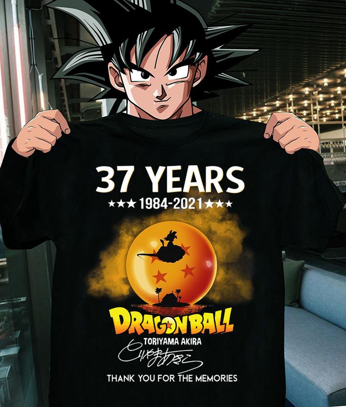Dragon Ball Z 37 Years Of 1984-2021 Thank You For The Memories t-shirt