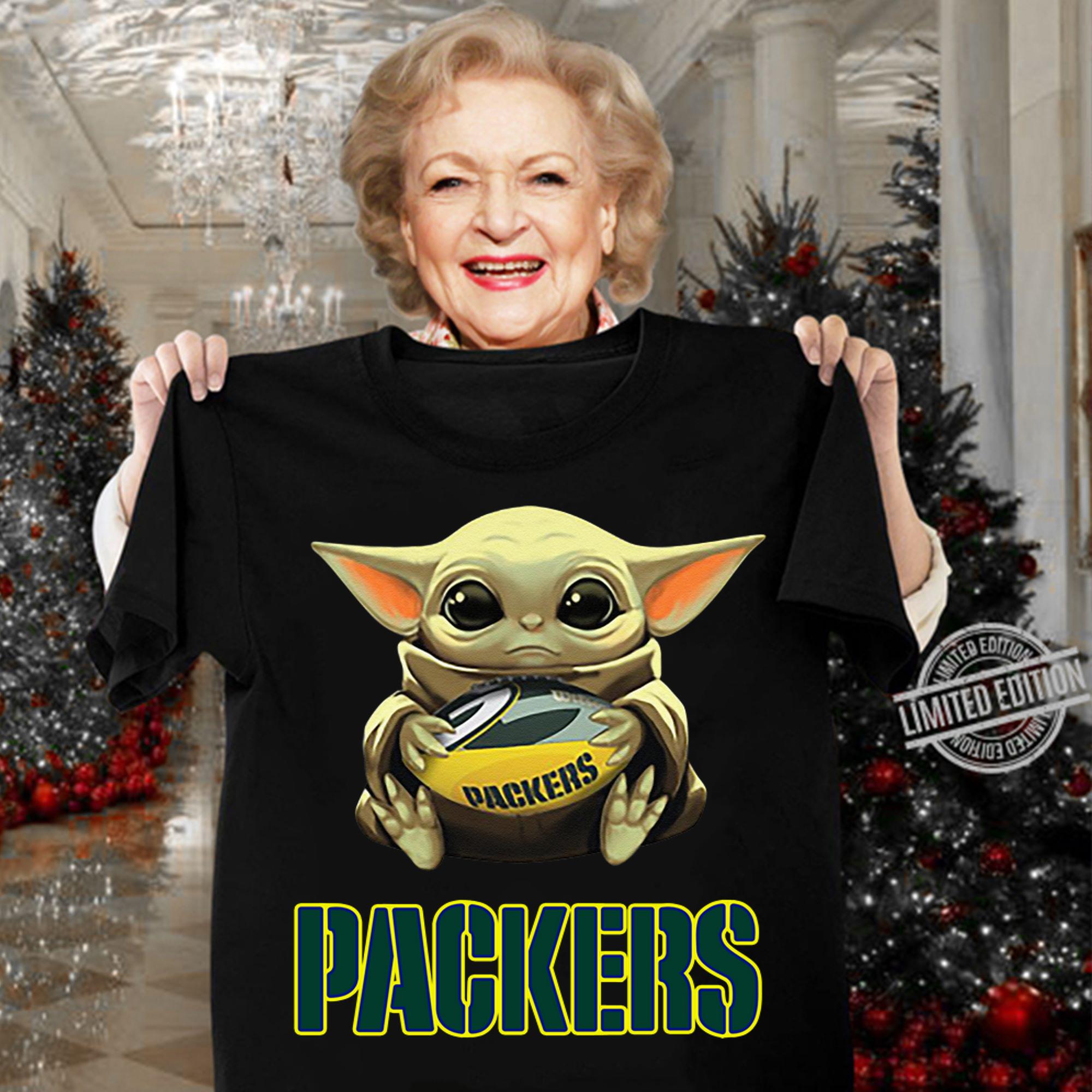 Football Baby Yoda And Green Bay Packers t-shirt woman shirt