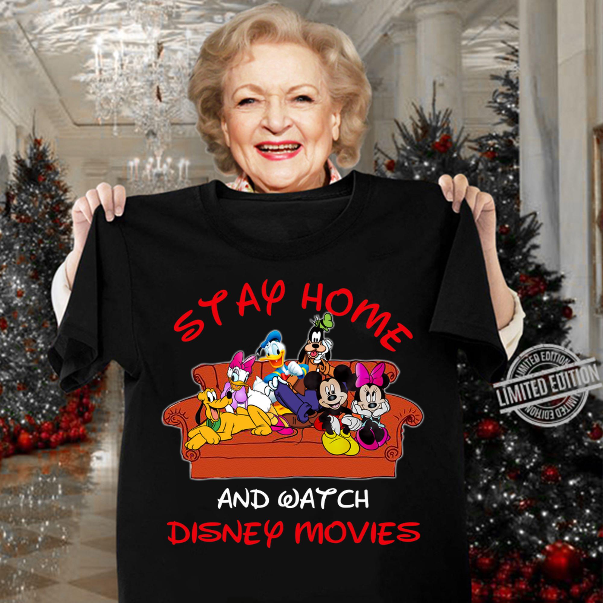 Mickey And Friends Stay Home And Watch Disney Movie t-shirt