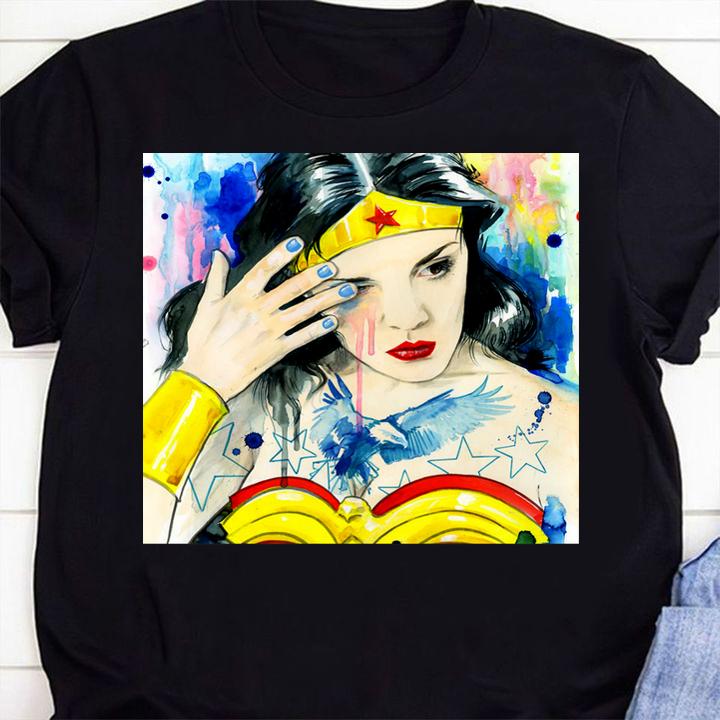 Lora Zombie Wonder Woman Art t-shirt