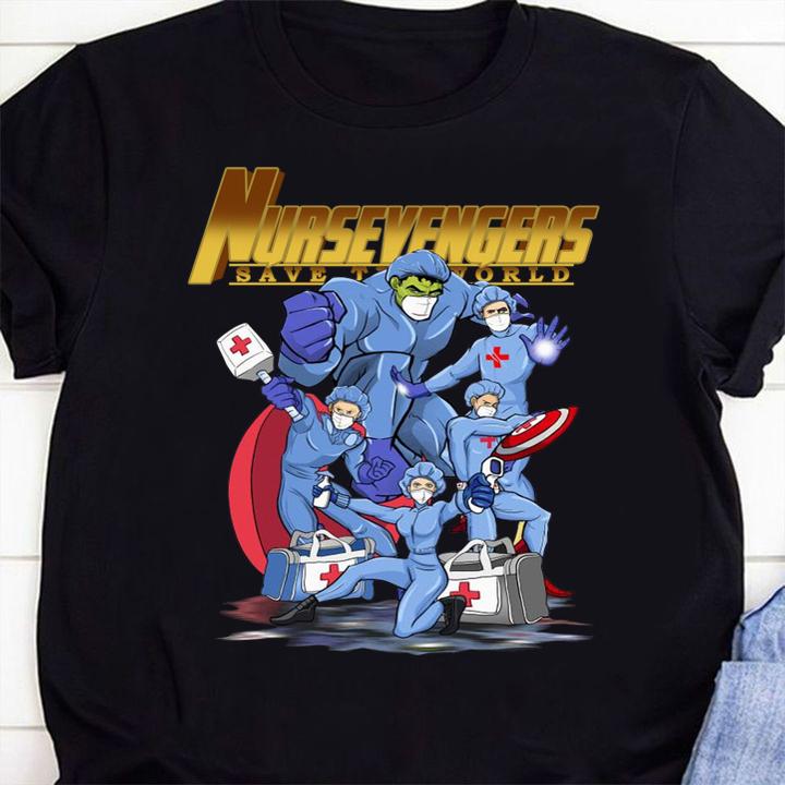 Nurse Nursevengers Save The World t-shirt