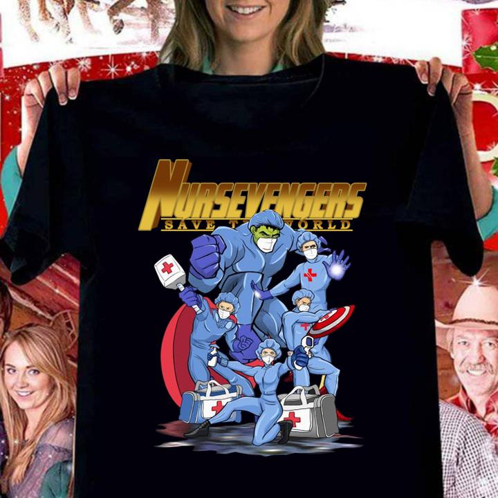 Nurse Nursevengers Save The World t-shirt