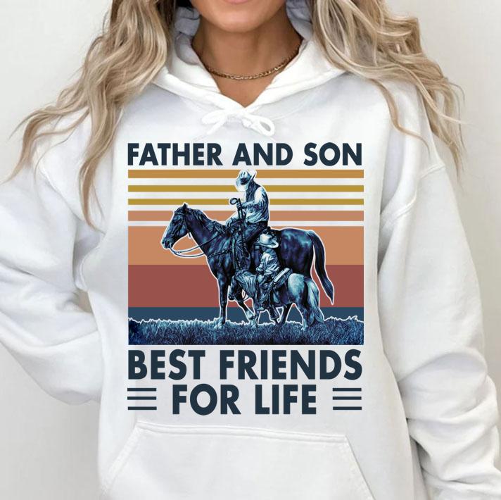 Horse Father And Son Best Friends For Life Vintage Retro t-shirt