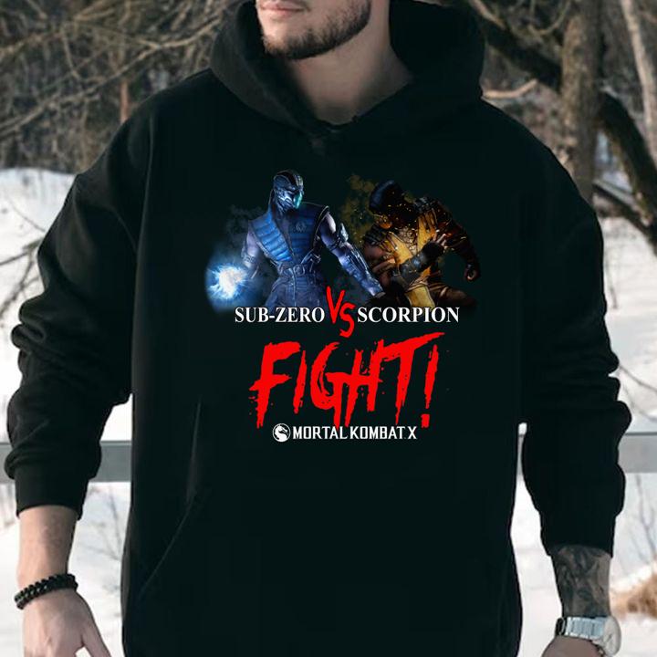 Official Mortal Kombat X Sub Zero Scorpion Fight t-shirt