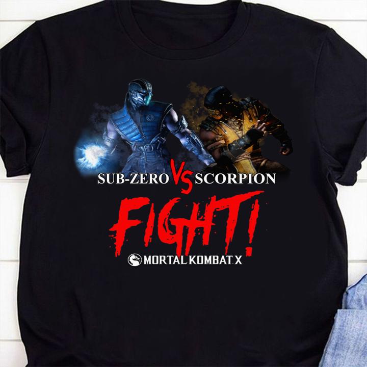Official Mortal Kombat X Sub Zero Scorpion Fight t-shirt