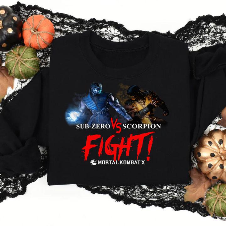 Official Mortal Kombat X Sub Zero Scorpion Fight t-shirt