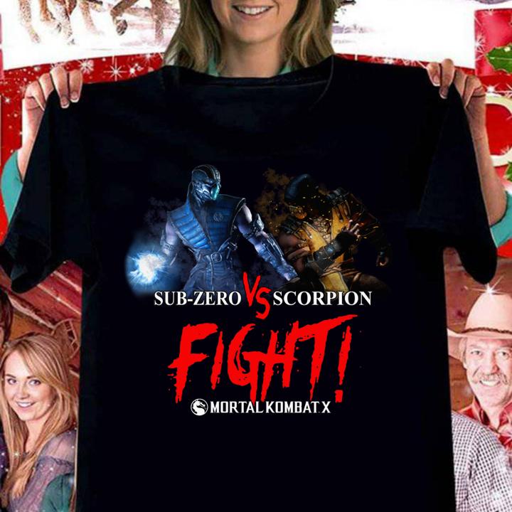 Official Mortal Kombat X Sub Zero Scorpion Fight t-shirt