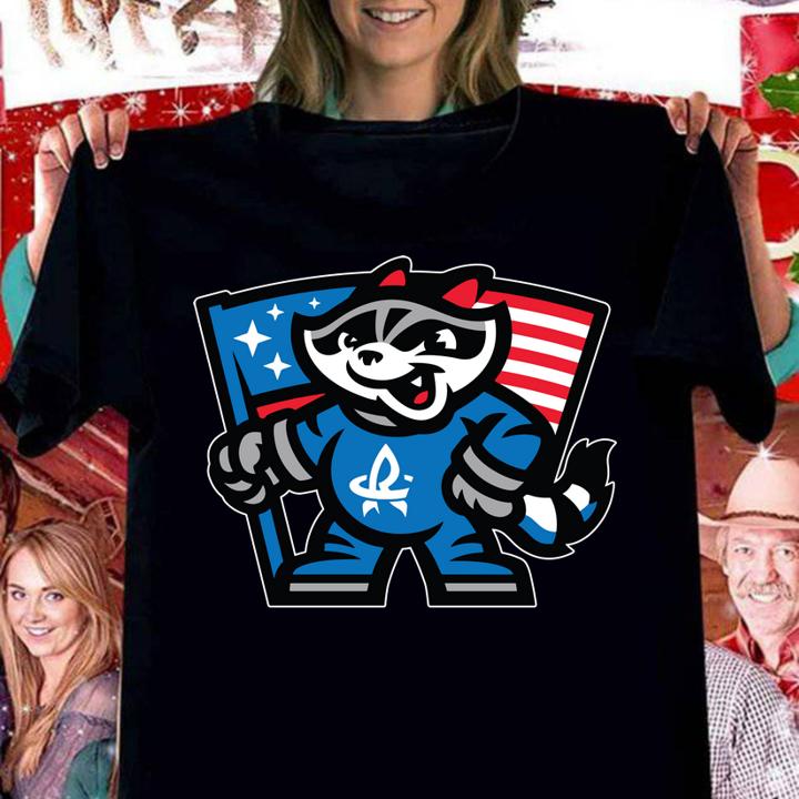 Rocket City Trash Panda Flag Charcoal Ls t-shirt