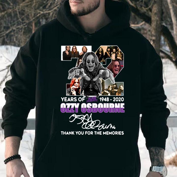 72 years of Black Sabbath 1948-2020 Ozzy Osbourne signature t-shirt