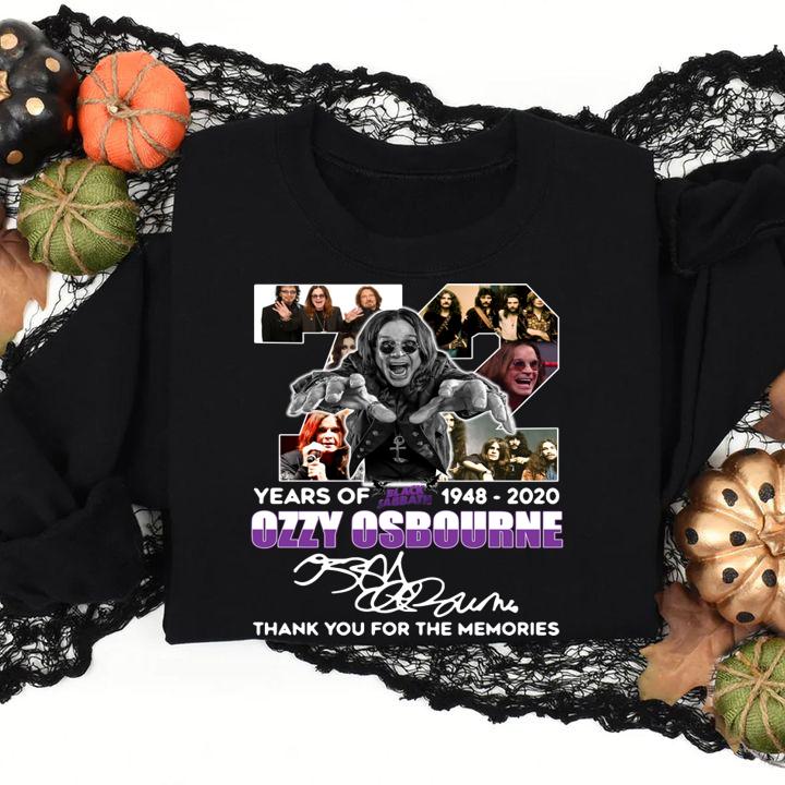 72 years of Black Sabbath 1948-2020 Ozzy Osbourne signature t-shirt