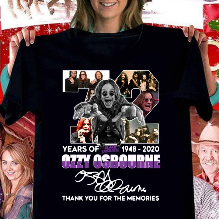 72 years of Black Sabbath 1948-2020 Ozzy Osbourne signature t-shirt