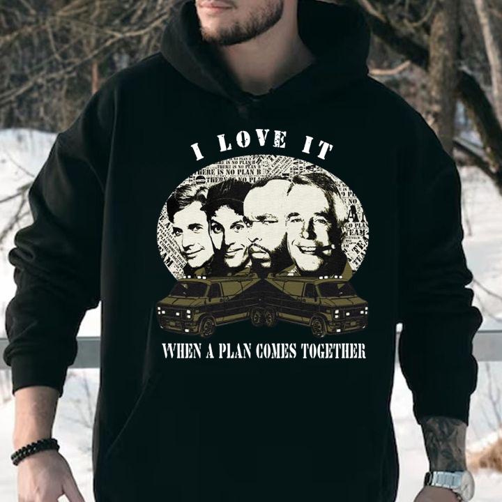 Funny A Team Hannibal I love it when a plan comes together t-shirt