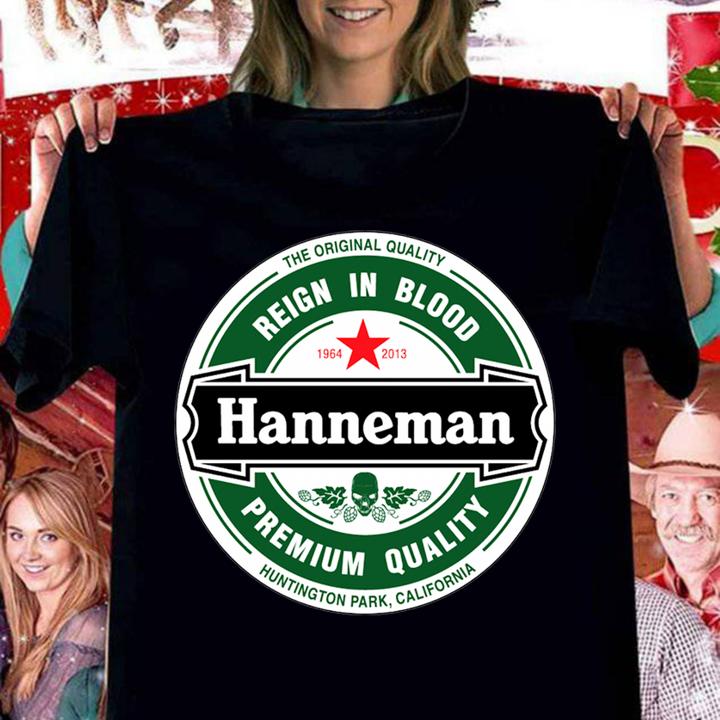 Funny The original quality reign in blood hanneman heineken logo  t-shirt