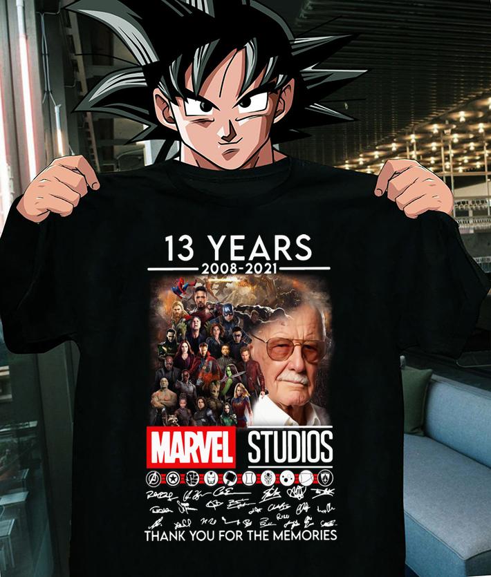 Marvel Studios 13 Years 2008-2021 Signatures Thank You For The Memories t-shirt