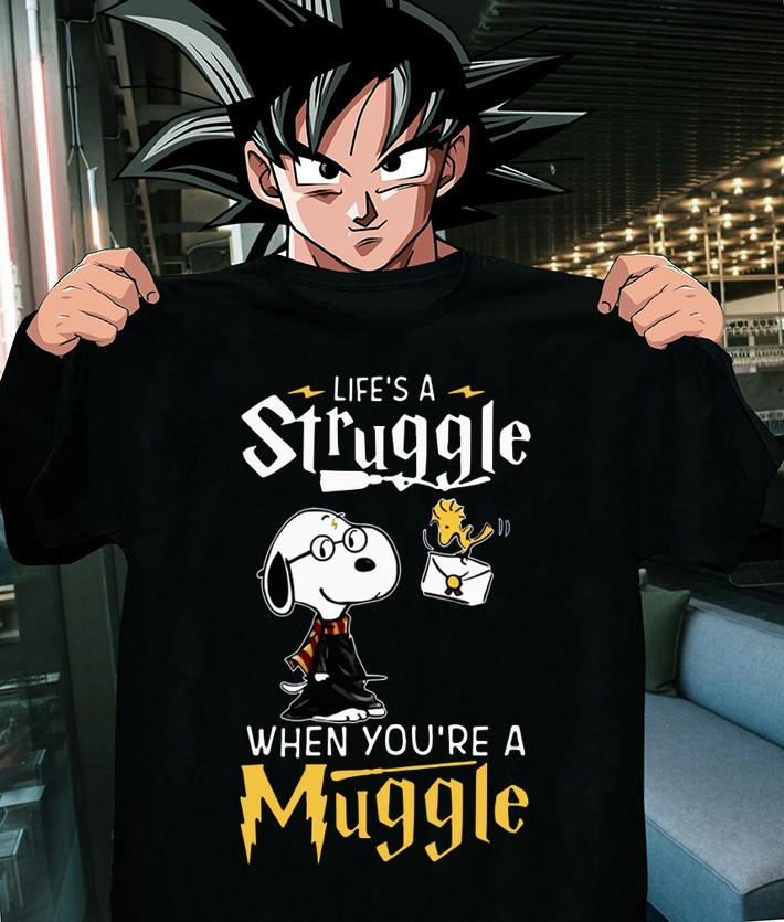 Snoopy Potter life's a struggle when you're a muggle t-shirt 9