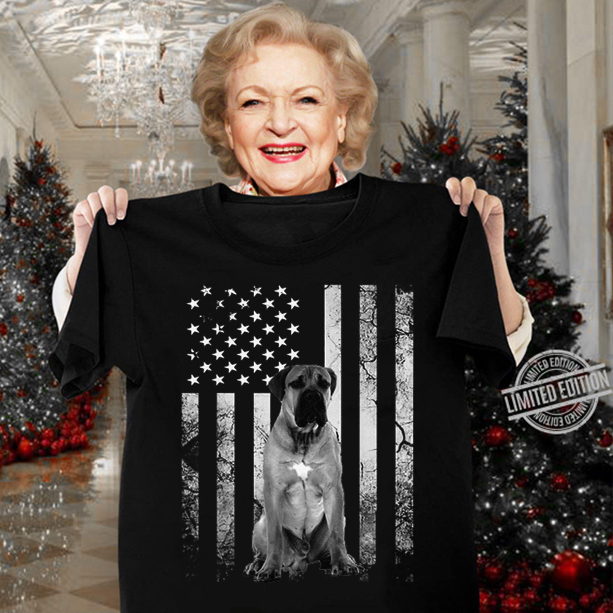 4th of July America Boerboel Dog Flag Patriotic t-shirt